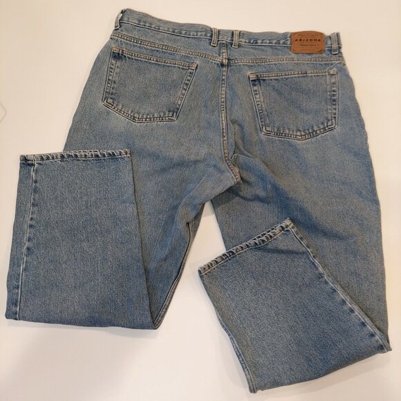 Arizona Original Loose Straight Mens 42X32 100%  Cotton Denim Jeans rugged work - Picture 5 of 11